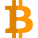 BTC, Bitcoin cryptocurrency electronic cash logotype layout icon