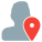 Online location of a user working golbally icon
