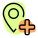 Local Hospital location navigation isolated on a white background icon