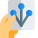 Holding Integrated file isolated on a white background icon