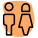 Male and female bathroom stickman signal logotype icon