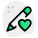 Favorite pencil with heart shape isolated on a white background icon