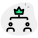 Top management manager under crown badge logotype icon