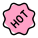 Hot sticker of the new stock items for sale icon