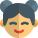 Chinese woman face avatar with happy emotions icon