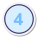 4 en círculo icon
