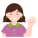 girl-woman-hello-hi-hand-gesture-avatar-shorthair icon