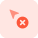 Delete selection cursor point and deselect indicator icon