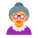 vieille femme souriante icon