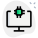 Computer with a CPU processor isolated on a white background icon