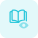 Viewing a book isolated on a white background icon