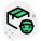 Courier delivery boy face logotype with shipping box icon