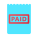 Selo de conta paga icon