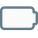Battery level is zero isolated on white background icon