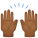 손을 들다-중간-어두운 피부색 icon