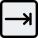 Rightwards arrow to bar symbol for tab function in macintosh icon