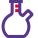 Suction flask with outer tube connected side-arm icon
