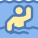 Schwimmen Rückansicht icon