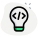 Ideas for application programming isolated on a white background icon