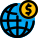 Browser and money trade online and worldwide icon