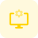 Flat monitor adjustment and advance setting feature icon