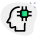 Brain power processing CPU isolated on a white background icon