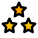 Three star ratings for above average performance icon