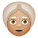 alte Frau mit mittlerer Hautfarbe icon