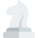 Chess horse piece isolated on a white background icon