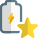Star rated phone battery badge for high performance icon
