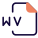 A WV file is an audio file compressed using WavPack Hybrid Lossless Compression icon