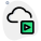Online cloud connected video archive isolated on white background icon