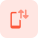 Cell phone with un and down arrow for internet connectivity icon