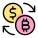 Bitcoin to dollar exchange rate agency symbol icon