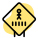 Pedestrian walking traffic road sign post layout icon