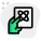 Holding atomic, structure files isolated on a white background icon