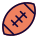 American football oval shape ball layout indication icon