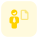 Businessman sharing a single file on an online server icon