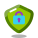Bouclier de sécurité vert icon