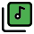 Music player on a multiple device with a collection list library icon