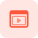 Online streaming media player on a web browser icon