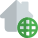 Internet connected Smart home isolated on a white background icon