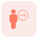 Employee with a right direction arrow indication icon