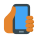 рука со смартфоном, тип кожи 4 icon