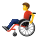 uomo su sedia a rotelle manuale icon