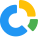 Doughnut Pie chart comparison with multiple sections layout icon