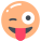 ウインク顔の舌アイコン icon