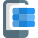 Portable spreadsheet table format on a smartphone icon