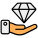 Hand Holding Diamond icon
