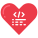 填充的爱心 icon